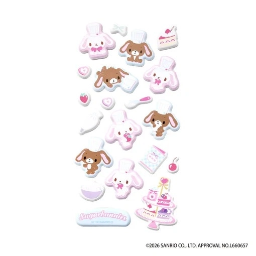 予約2026年05月】シュガーバニーズ ぷくぷくシール パティシェ ティー