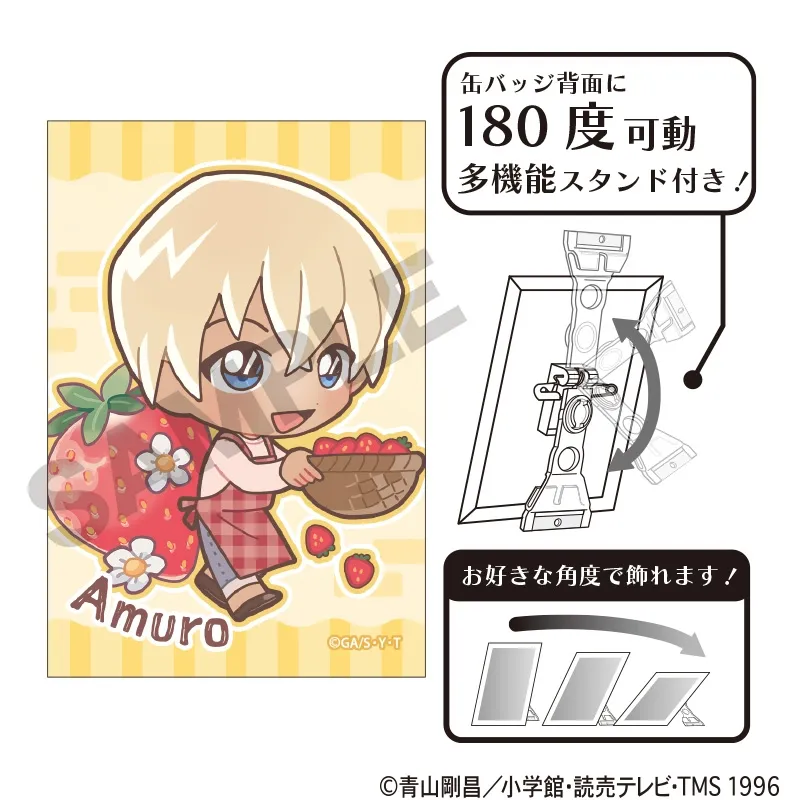 名探偵コナン ロリポップ 缶バッジ 安室透 名探偵コナン グリッターアート缶バッジ 安室透 バルーン ミニキャラ