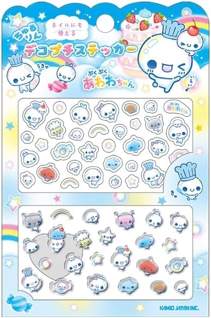 在庫】 カミオジャパン プチドロ ちゅるりんデコプチステッカー あわわ