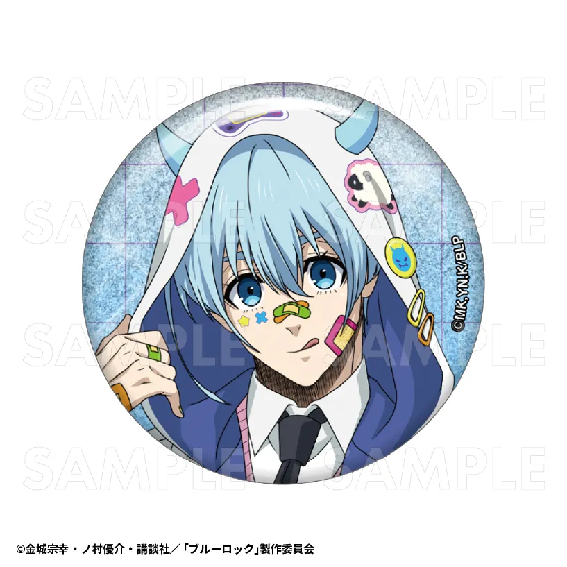 ブルーロック でびデコパーカー グリッター 缶バッジ 御影 玲王 セット ① TVアニメ『ブルーロック』 トレーディンググリッター缶バッジ で