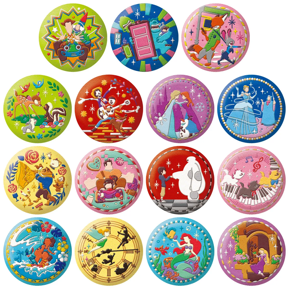 予約2025年12月】Disney Characters 刺繍缶バッジビスケット2 12
