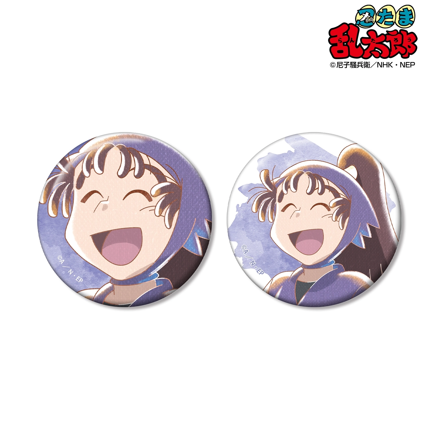 忍たま　スクエア缶バッジ　勘右衛門 忍たま乱太郎 尾浜勘右衛門 Ani-Art aqua label 第2弾 缶バッジ2個