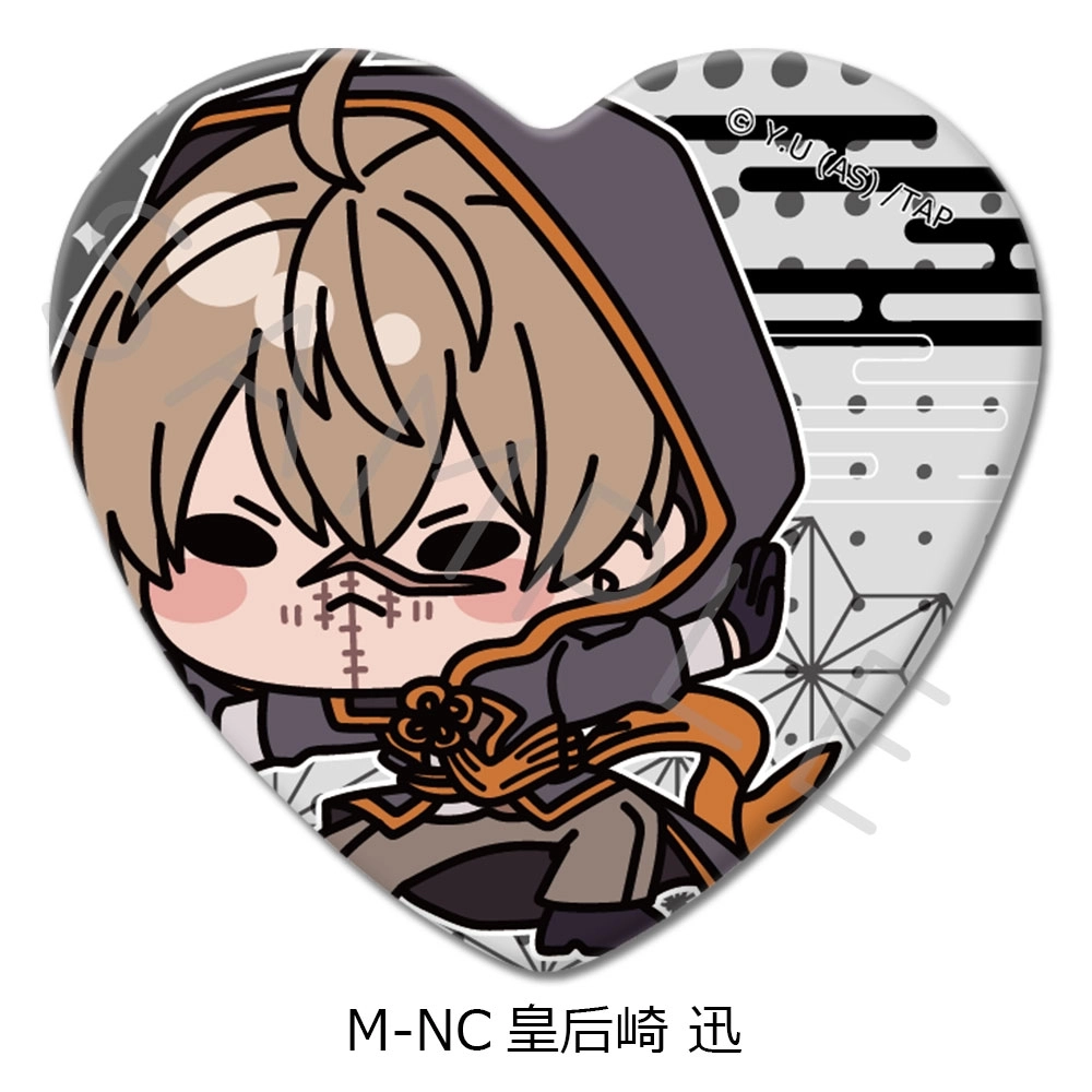 予約2026年01月】TVアニメ｢桃源暗鬼｣ハート型缶バッジ M-NC (皇后崎 迅