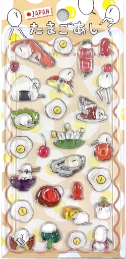 【在庫】たまごあし ぷっくりシール 05 お弁当