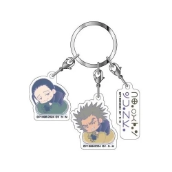 HUNTER×HUNTER 3連アクリルキーホルダー はぐみーつ09 ノブナガ&ウボォーギン【バンダイ】