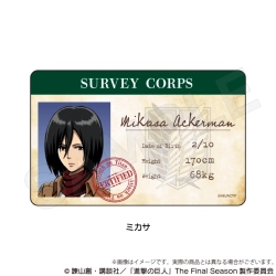 進撃の巨人 兵団証アクリルカード ミカサ 【Y Line】
