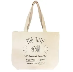 トレンドトートバッグ横 「パグ」 雑貨バッグ  42851