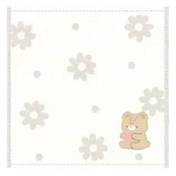 ジャガードミニタオル プチクマライフ オフホワイト 花 カミオジャパン