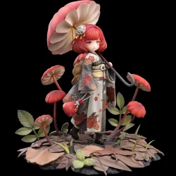 【予約2026年03月】マッシュルームガールズシリーズ No.6 ハエマトケファルスタケ 1/1 完成品フィギュア Reverse Studio