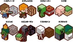 MINECRAFT マインクラフト ラバークリップ ８個入りBOX商品  エンスカイ