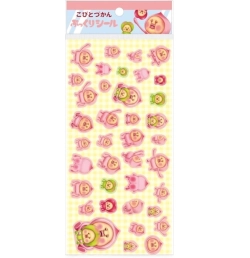 こびとづかん ぷっくりシール  カクレモモジリ＆スモモノウチ