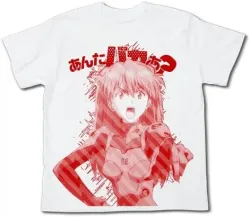 EVANGELION ヱヴァンゲリヲン新劇場版あんたバカぁ?Tシャツ/WHITE-L コスパ