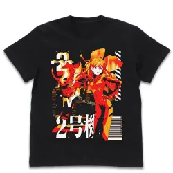 EVANGELION エヴァ2号機 アシッドグラフィックスTシャツ/BLACK-L コスパ