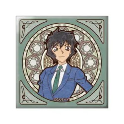 名探偵コナン（アールヌーボー）スクエア缶バッジ 世良真純 GRANUP
