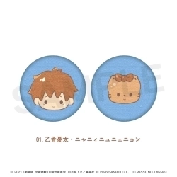 劇場版呪術廻戦0×サンリオキャラクターズ 刺繍缶バッジ（2個セット） 01.乙骨 憂太・ニャニィニュニェニョン MAW