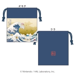星のカービィ ふわふ和コレクション きんちゃく プププ三十六景 フロートアイランズ沖浪裏【エンスカイ】