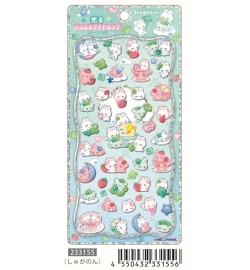 光るジュエルプチドロップステッカー　しゅがのん　カミオジャパン