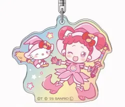 アクリルキーホルダー オーロラTYPE おジャ魔女どれみ×サンリオキャラクターズ01 どれみ×ハローキティ バンダイ
