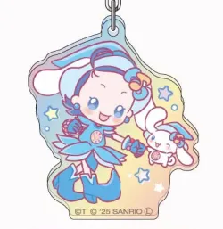 アクリルキーホルダー オーロラTYPE おジャ魔女どれみ×サンリオキャラクターズ03 あいこ×シナモロール バンダイ