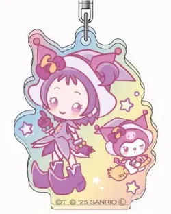 アクリルキーホルダー オーロラTYPE おジャ魔女どれみ×サンリオキャラクターズ04 おんぷ×クロミ バンダイ