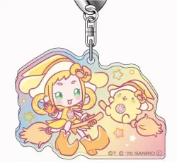 アクリルキーホルダー オーロラTYPE おジャ魔女どれみ×サンリオキャラクターズ05 ももこ×ポムポムプリン バンダイ
